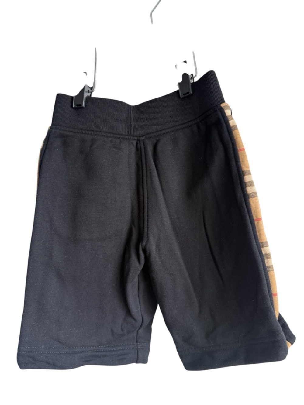 Burberry Black Shorts with Iconic Check Trim Size 4T